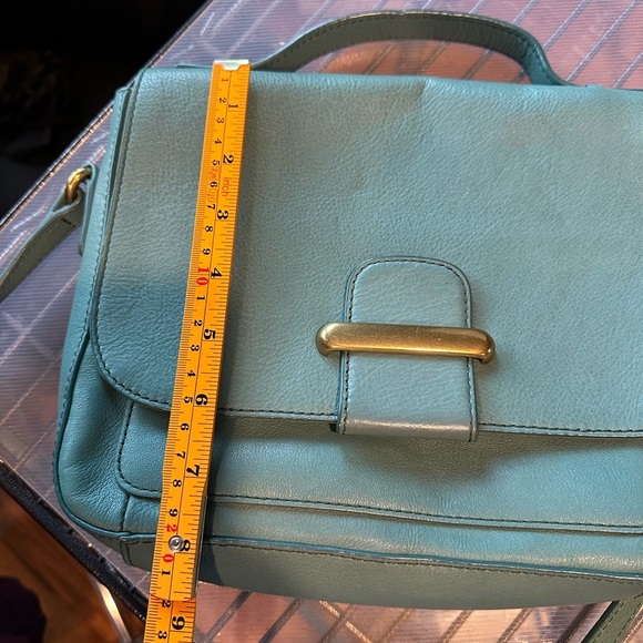 Fossil Elegant Green Leather Shoulder Bag - Picture 8 of 9